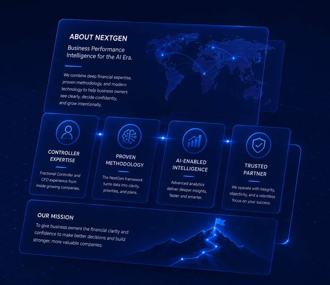 NextGen Business Performance Intelligence — turning financial and operational data into clarity, confidence, and better decisions